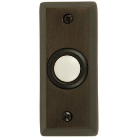 Craftmade BS8-BZ Builder Surface Mount Rectangle Lighted Doorbell LED Push Button, Bronze (2.88"H x 1.81"W)
