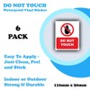 6-Pack - Do Not Touch Safety Vinyl Sign Stickers -