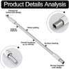 HOHXEN 3-Piece 30CM Flexible Socket Extension Bar Set, 1/4" Drive,