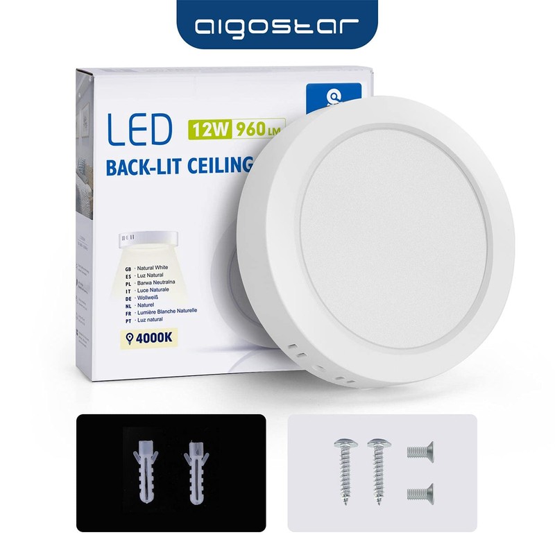 Aigostar LED Ceiling Light 12 W Ceiling Light 4000 K