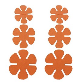 HAWOK Pan/Pot Protectors Set of 6 and 3Different Size Orange