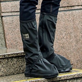 Waterproof Reusable Shoe Covers for Rainy Weather Black-M