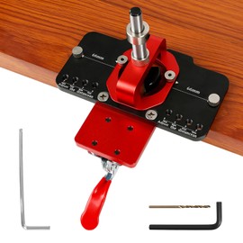 Hinge Drill 35 mm Concealed Hinge Gauge Hole Punch Hinge Drilling Template Door Drill Hole Template Carpenter's Hole Saw Device Aluminium Alloy Hole Opener for Door, Cabinets, Hinge Mounting