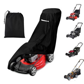 Outdoors Lawn Mower Cover Waterproof Heavy Duty Push Lawn Mower Covers Storage Tear-Resistant, UV Protection Universal Fit with Drawstring & Cover Storage Bag, Waterproof Lawnmower Covers for Outdoor