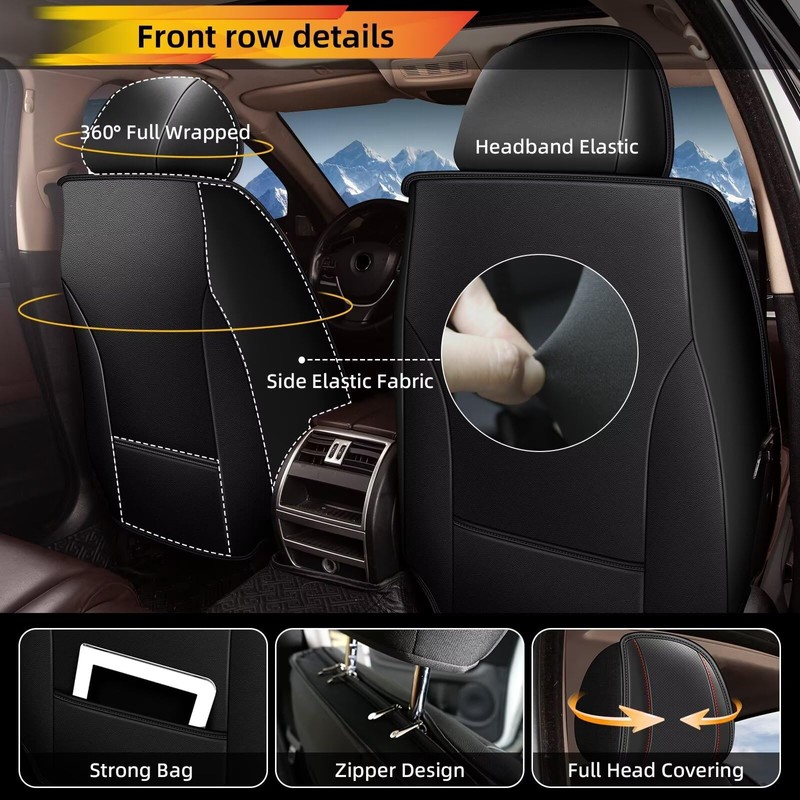 JIAMAOXIN Seat Covers for Subaru Crosstrek 2016-2024 2025: 2 Front