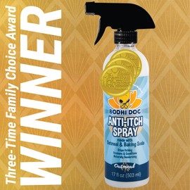Bodhi Dog Itch Relief Spray - Natural Relief for Dry, Itchy, Allergic, or Bug-Bitten Skin - Safe for Dogs & Cats - Soothing Oatmeal Formula - Made in USA (Oatmeal, 17 Fl Oz)