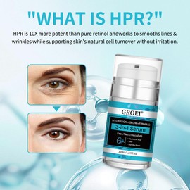 GROET Hydrating Serum for Face, Neck and Upper Chest - with Peptides, HPR and Hyaluronic Acid, Hydrating and Firming, Anti-Aging Face Serum to Boost Elasticity and Radiance, 1.01 fl oz