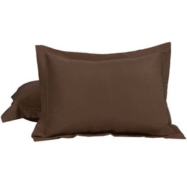 sourcing map Pillow Shams 2 Pack Soft Brushed Microfiber Envelope Closure Pillowcases Brown 50 x 65cm