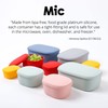 BLUE GINKGO Nesting Silicone Containers - Set of 3 Hard-Shell