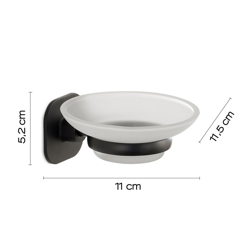 Gedy soap Holder, Black, Non applicabile