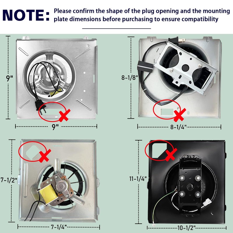 S97015157 Motor Replacement Compatible with Broan NuTone Bathroom Exhaust Fan
