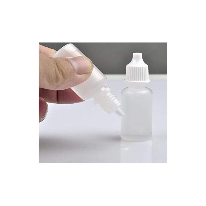 LASSUM 10PCS 15ml Empty Plastic Dropper Bottle Squeezable Eye Liquid