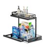 JAQ Under Kitchen Sink Organizer, 2 Tier Metal Slide Out