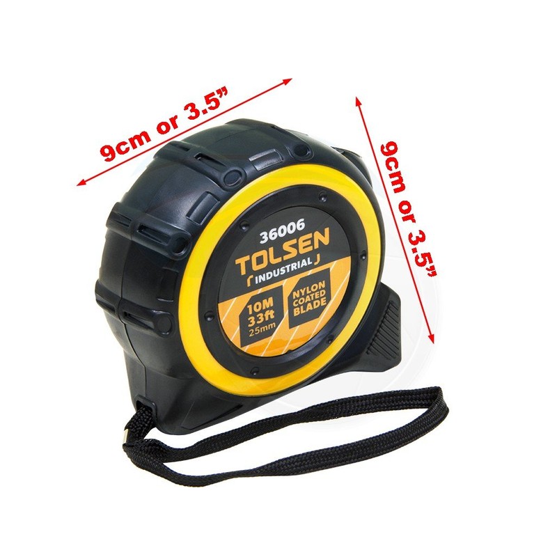 Tolsen 10M 33FT Nylon Coated Heavy Duty Measuring Tape Metric
