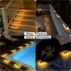 DetarZinLED Solar Step Lights Outdoor Waterproof LED, 4 Pack Warm
