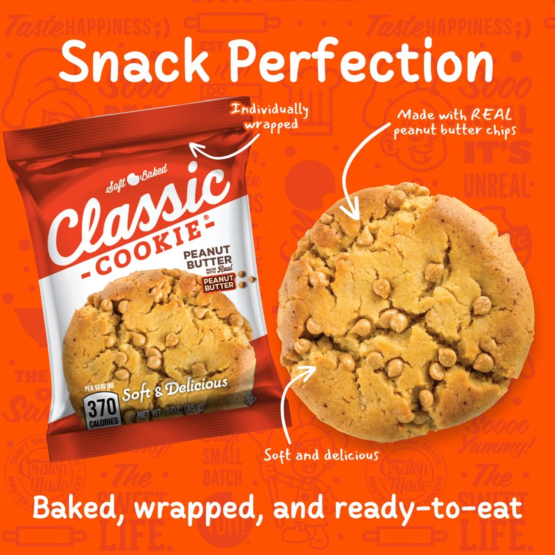 Classic Cookie, Soft Baked Cookie, Variety Pack with 3oz. Chocolate