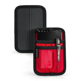 TACTICAL_GEEK TCM4 Mini EDC Organiser Board, Backpack Accessories with Smooth Hook Back, Utility Admin Pocket Insert Plate, Modular Organiser with Open Pocket & Mesh Pocket, Red