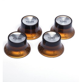 harpfeas 4PCS Imperial Inch Size 2 Volume and 2 Tone Speed Control Knobs Set for Gibson Les Paul Electric Guitar Replacement (Amber)