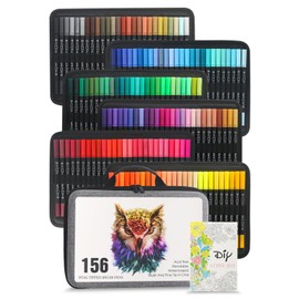 LIULIUCAI Duo Tip Brush Coloring Pens,156 Colors Art Markers Set,Fine & Brush Tip Pen For Kids Adults Coloring Book Bullet Journals Planner Writing Drawing Note Taking