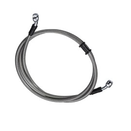 Motoforti 140cm 55.12" Motorcycle Braided Brake Clutch Oil Hoses Line Pipe Clutch Throttle Gas Line Fuel Pipe Silver Tone Carbon Fiber Pattern for ATV Dirt Bike Long-Lasting