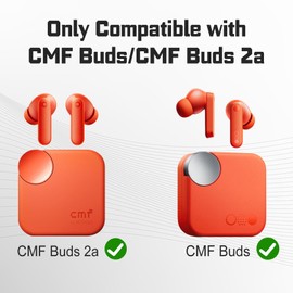 POZCIS for CMF Buds/CMF Buds 2a Case with Cleaner Kit, Anti-Scratch Shockproof Silicone Protective Case with Lanyard Accessories,Front LED Visible(Off-White)