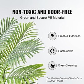 VEVOR Árbol Artificial 1981 mm Planta Artificial PE Palma de Caña Dorada Árbol Verde Falso con Maceta 203x175 mm Decoración de Plantas Falsas para... 