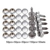 Yofuly 150pcs Navy Canvas Snap Fasteners with Metal Screws Marine