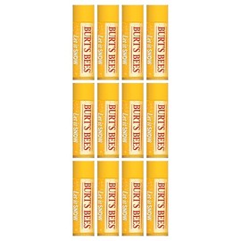 Burt's Bees Wintertime "Let Us Snow" Cera de abeja original con vitamina E y bálsamo labial de menta, 0.15 onzas, 12 unidades