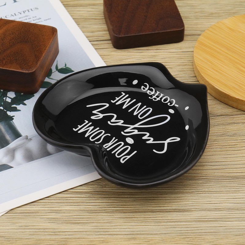 EMSea 1x Ceramic Spoon Heart Design Rest for Coffee Table