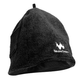 SaunaCrown Sauna Hat, Meditation Hat, Deep Wear, Sauna, Men's, Large, Women's, Towel, Double Layer, Sauna Goods, Cute, Best Washable, shadow black