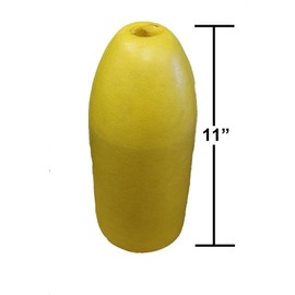 KUFA Sports 6x14-Inch (2-Pack) Shrimp Trap Yellow Float, Kayak Outrigger, Bullet Nose Float F13Yx2