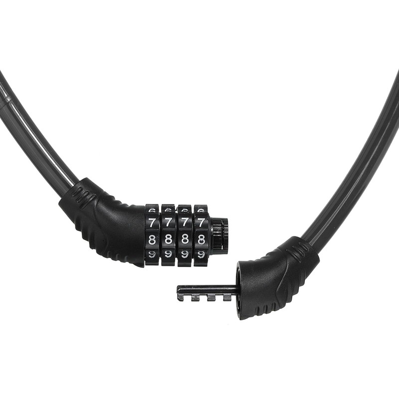 PATIKIL 2.23 Feet Combination Bicycle Lock, 4 Digit Steel Cable