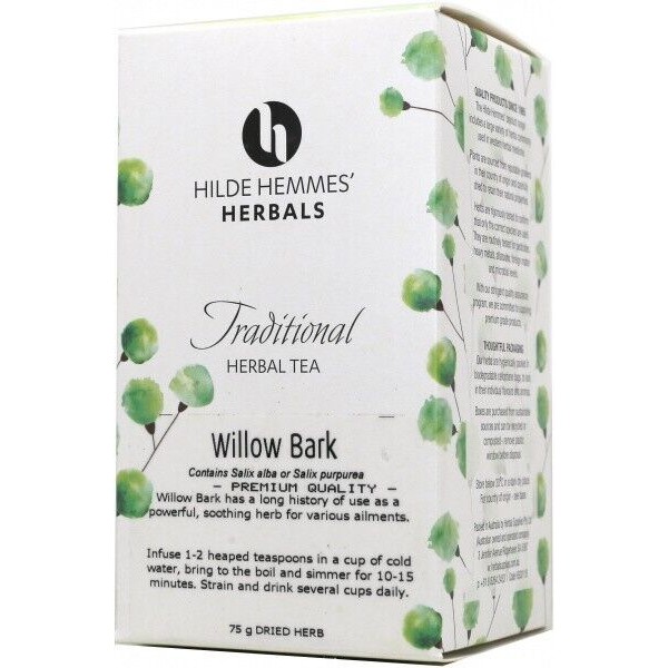 4 x 75g HILDE HEMMES HERBALS Willow Bark (Total: 300g) Traditional Herbal Tea