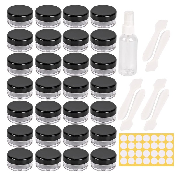 Pack of 70 containers, 5 ml, jars with lid, lip