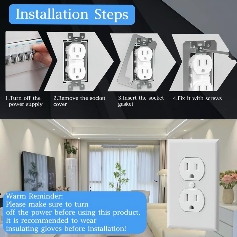 5 Pcs Wall Plate Spacer, Electric Outlet Spacers for Electrical