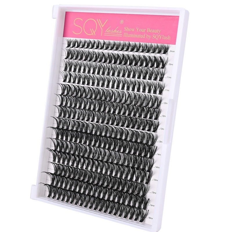 SQYlashes 40D Individual Lashes Clusters Eyelash Extensions, 280PCS Lash Clusters