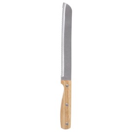 Parence.- Coltello da Pane/Coltello da Cucina in Acciaio Inox con Bordo Seghettato e Manico Ergonomico -20 cm, Colori Assortiti