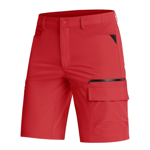 MAGCOMSEN Mens Hiking Shorts Quick Dry Cargo Shorts Work Casual