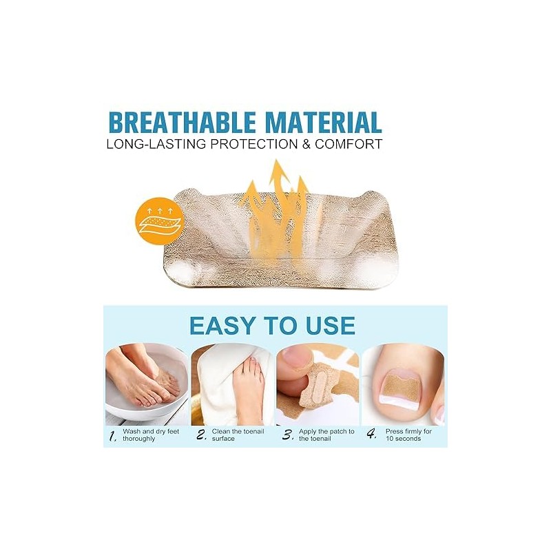 50 Piezas de Parche para Uñas Encarnadas – Soporte Natural