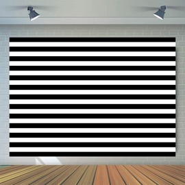 WOLADA Black and White Stripe Photo Backdrop Graduation Season Photo Backdrop 7x5FT 11090