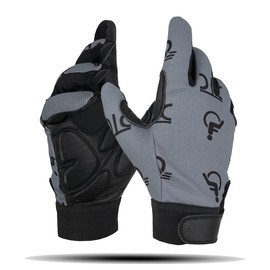 Wheelchair Full finger Mens Gloves Real Leather Palm Gloves Mobility Padded Gloves Breathable, Bike Gloves with Anti-Slip Grip Lightweight Cycling Gloves