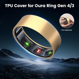 sylacor Ring Cover Compatible with Oura Ring Gen 4/Oura Gen 3, Durable Scratch-Resistant TPU Protecter for Women Men for Gym and Working Out (Gold+Silver+Rosegold, Size 9)