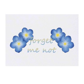 'Forget Me Not' Temporary Tattoo - Water Resistant, Skin-Safe, Non-Toxic Transfer (TO00067633)