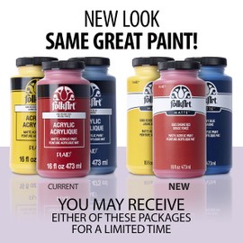 FolkArt Matte Acrylic Paint in Assorted Colors, 16 oz, Wicker White 16 Fl Oz