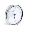 Fischer 151CR Raumthermometer - 68 mm Bimetall-Thermometer - Kunststoffgehäuse Silber