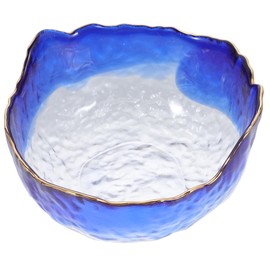 FOMIYES Glass Nail Soaking Bowl, Gradient Manicure Hand Soak Bowl for Toenail Caring Polish Removal Manicure Care Tool, 5 In