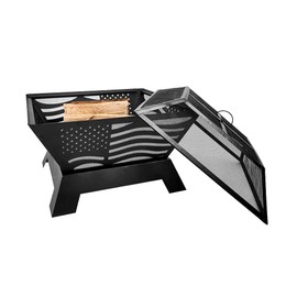 Endless Summer 28 in. The Patriot Wood Fire Pit with American Flag Design