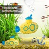 CousDUoBe 2.1 in Mini Floating Submarine Fish Tank Decoration Set，Cute