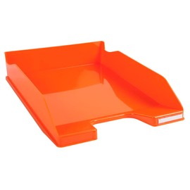 Exacompta - Ref 113288D - Iderama Collection - Letter Tray Combo Midi - 347 x 255 x 65mm in Size, Suitable for A4 Documents, Stackable, Holds Approx. 500 Sheets - Tangerine Glossy