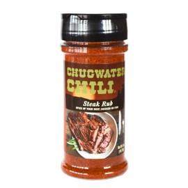 Chugwater Chili | Steak Dry Rub Seasoning | Great on Steak, Chicken, Ribs, Pork,Salmon & Fish | Best Barbecue Rub | Meat Seasoning & Chili Spice Dry Rub | Wyoming State Championship Chili |5oz Bottle